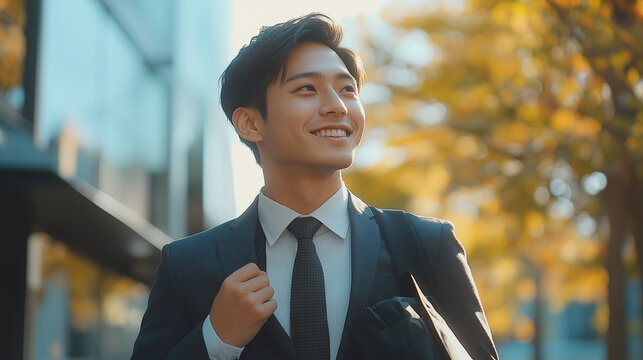 期待に胸を膨らませている新社会人