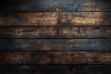 A wooden surface with a dark brown color