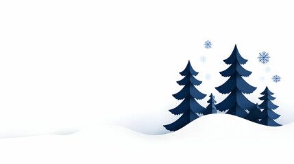 pine tree and snow. Christmas, new year, winter background. Copy space By Patcharaphon