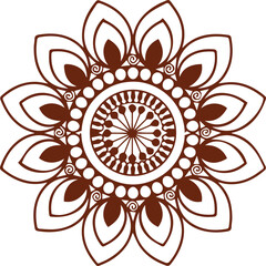 Beautiful flower art and mandala vector design