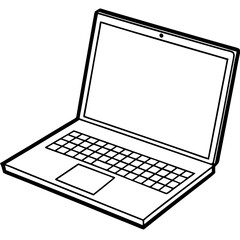 Minimalist Laptop Icon Vector Design