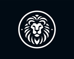 Lion logo design icon symbol vector illustration.