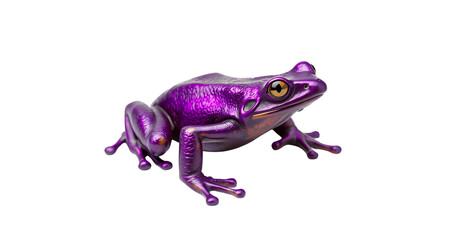 Purple Poison Dart Frog isolated on transparent background
