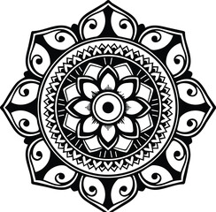 Beautiful flower art and mandala vector design