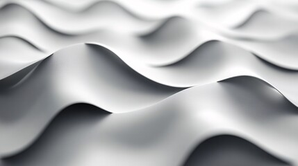 Obraz premium Smooth white waves forming an abstract landscape