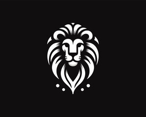Lion logo design icon symbol vector illustration.
