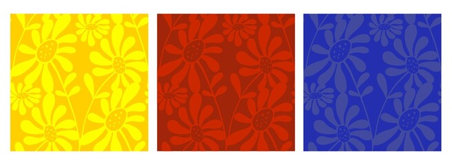 Monochrome Daisy Pattern, Seamless Floral Design, Minimalist Daisy Art, Retro Floral Wallpaper, Botanical Pattern Design, Abstract Daisy Silhouette, Nature-Inspired Flower Pattern