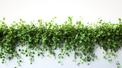 Obraz premium Green hedge isolated on a white background