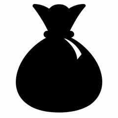 Money Bag Silhouette Vector Art Design