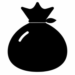 Money Bag Silhouette Vector Art Design