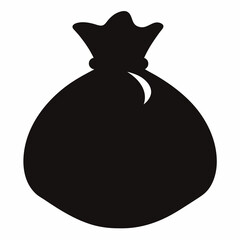 Money Bag Silhouette Vector Art Design