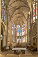 Obraz premium Choir of Basilique Saint-Urbain at Troyes, France