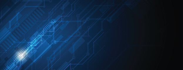 Obraz premium Abstract circuit board technology and business background