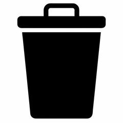 Recycled Bin Silhouette Vector Art