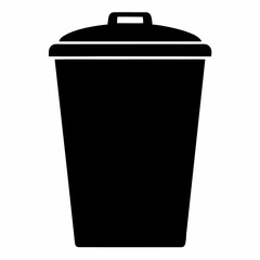 Recycled Bin Silhouette Vector Art
