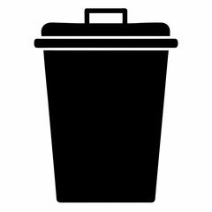 Recycled Bin Silhouette Vector Art