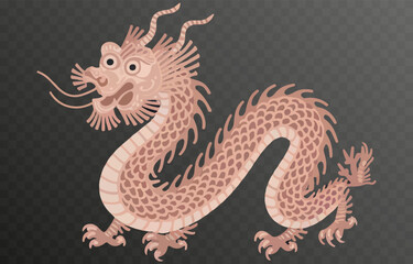 Chinese New Year Dragon png. Dragon on isolated transparent background. Chinese New Year design.