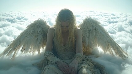 Take me to a dream where I soar above the clouds with wings of hope symbolizing freedom, ambition, and the pursuit of dreams with a sense of endless adventure.