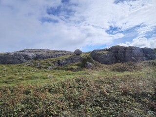 Rocks and hills landscape in Ireland