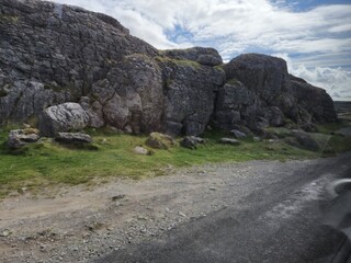 Rocks and hills landscape in Ireland