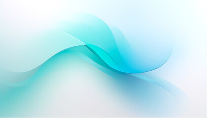 Obraz premium Flowing waves of blue create a soothing embrace in soft light