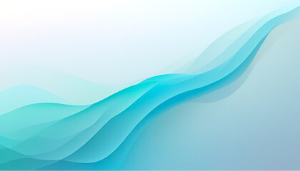 Fototapeta premium Abstract waves in soft blue tones create a tranquil and serene atmosphere