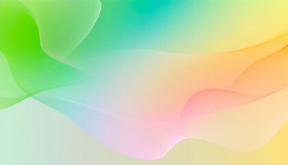 Vibrant abstract waves of color dance across a soft gradient background