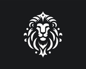 Lion logo design icon symbol vector illustration.