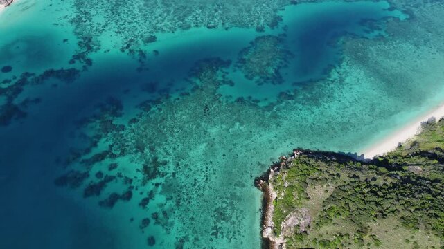 The stunning blue lagoon at the tropical island resort paradise Lizard Island QLD Australia