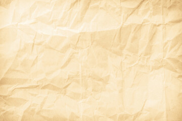 Crumpled brown paper texture background for design with copy space for text or image.