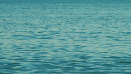 Weather In Open Azure Sea. Waving Restless Surface. Relax.