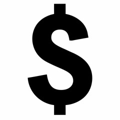 Silhouette Vector of a Dollar Sign