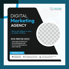 Vector digital marketing agency banner design template  and  Advertising post