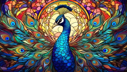 Fototapeta premium peacock with feathers