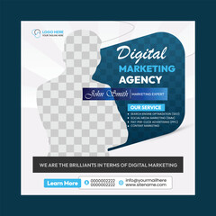 Vector digital marketing agency banner design template  and  Advertising post