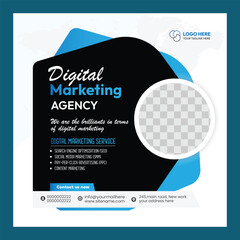 Vector digital marketing agency banner design template  and  Advertising post