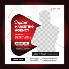 Vector digital marketing agency banner design template  and  Advertising post