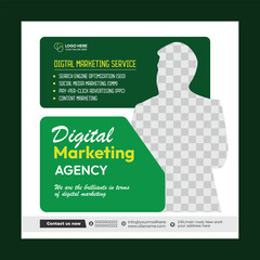 Vector digital marketing agency banner design template  and  Advertising post