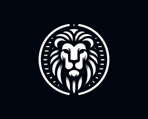 Obraz premium Lion logo design icon symbol vector illustration.