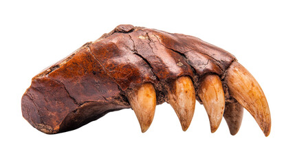Detailed bear claw with sharp, prominent nails. transparent background