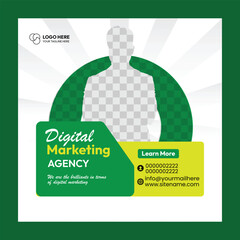 Vector digital marketing agency banner design template  and  Advertising post