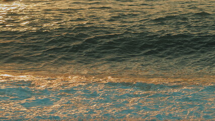 Sky In Golden Hour Amazing Seascape. Beauty Landscape With Sunrise Over Sea. Sun Setting Over Ocean.