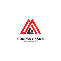 company logo ma initial icon with creative vector illustration