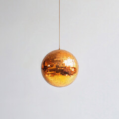 Obraz premium disco background with disco balls in purple and gold lighting 