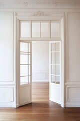 Elegant interior doorway with natural light.