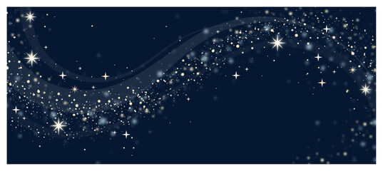Sparkling Star Glitter Christmas Night Background
