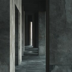 Modern corridor with minimalist design.
