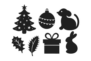 christmas icons set