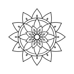 Traditional  Mandala Vector silhouette Arts