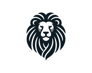 Lion head icon vector. Lion face logo design template. Silhouette simple. Black color, Flat style lion. Vector illustration Animal Logotype concept.